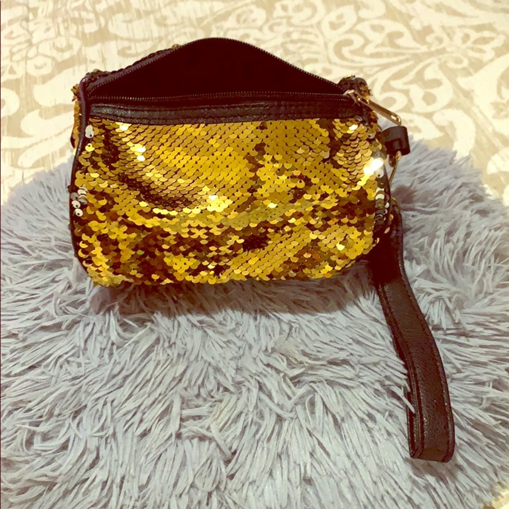Mini black and gold bag